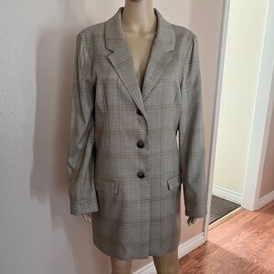 BB Dakota Steve Madden Long Blazer - Plaid – Size Large